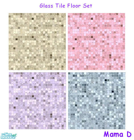 Sims 2 — Mama Ds Glass Tiled Floor Set 1 by mamads32209 — A nice glass tiled floor set in colors of blue, Pink, Sage, and