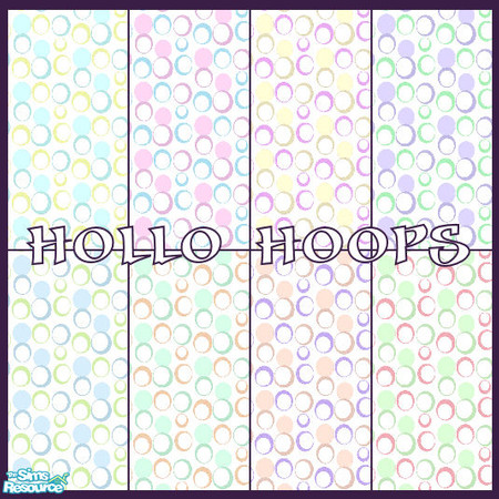 Sims 2 — Hollo Hoops by Ses — A 60s inspired hollow and filled circle design in an array of colours