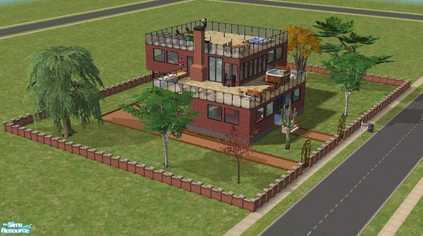 Sims 2 — Modern House by seppdemba — Here you can download a modern building. The two stories offer spacious rooms