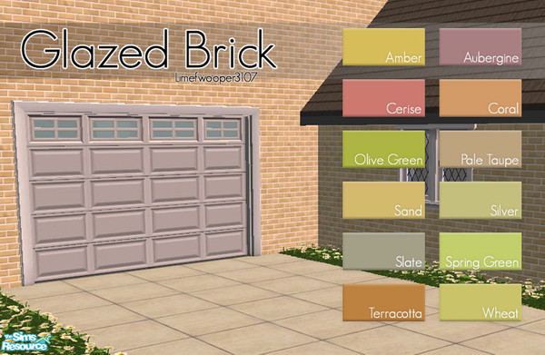 Sims 2 — Glazed Brick by Limefwooper — Neat and modern bricks with a subtle \'glazed\' effect. Enjoy!