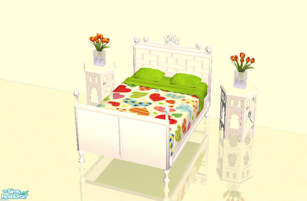 Sims 2 — Hearts Bedding by giasims — Hearts bedding for both double and single beds 