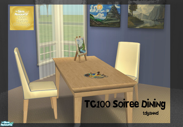 Sims 2 — TC100 Soiree Dining Recolor 2 by tdyannd — Holy Simoly\'s beautiful mesh featuring textures provided for the