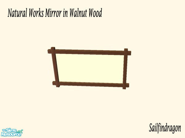 Sims 2 — Natural Works Mirror - Walnut (Mesh) by sailfindragon — Natural Works Mirror in Walnut Wood.
