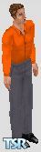 Sims 1 — Orange by Philip Peterson — This is my second skin, it's just a casual shirt with some casual pants. Simple as