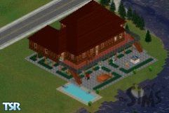Sims 1 — MacBeth Castle by Ravynswulf — Home in the trees. Has 1 bedroom and 1 bath, many roomy rooms. One heck of a