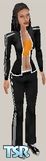 Sims 1 — Athletic by neff — A dark haired girl in a black tracksuit. Head included.