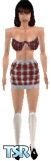 Sims 1 — Lisa Boyle by Edward Cottrill — The 'Playboy' star wears tartan in this skin, as she does in one of her many