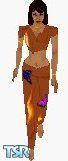 Sims 1 — Afrodita by Jenny Klingborg — Afrodita is wearing a skirt and top made by hides, which is decorated with
