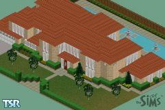 Sims 1 — Greenbriar by Paige Melissa — This house has 4 bedrooms, 3 1/2 baths, a spacious gameroom, study, dining room,