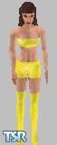 Sims 1 — Yellow by Jane Henriksen — This yellow outfit is available in light skin. Head included.