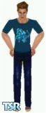 Sims 1 — Dragon Tee by Cheyrie — Dragon tee and jeans. Try this outfit on. Your sim will look cool. 