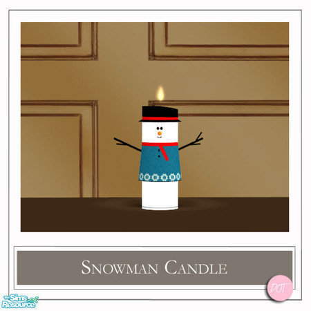 Sims 2 — Snowman Candle Blue Sweater by DOT — Snowman Candle. 1 MESH Plus Recolors. Sims 2 by DOT of The Sims Resource.