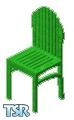Sims 1 — Green Deck Chair by Kitsuneko — Now what an idea is this...these chairs go outside right? Well now they can suit