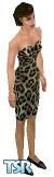 Sims 1 — Leopard Spotted by Jens Klavsen — A leopard-spotted dress for all three skin colors.