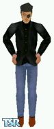 Sims 1 — Jesse Custer by Ash — He's Jesse Custer from the comic book Preacher.He omes with the eyepatch and the power