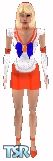 Sims 1 — Sailor Venus by FrankenWitha — Sailor Venus from "Sailor Moon". Modified head includes red bow, tiara,