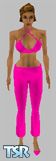 Sims 1 — Pink Pants by Ashley — Hot pink hip-hugger pants and a matching halter top, perfect for partying. Medium skin