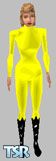 Sims 1 — Renate by Bobby Hawkins — Renate is Wearing a long yellow dress/black boots w/white laces. 