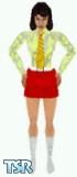 Sims 1 — Veronica by Eric Hammer — Veronica is prancing right off Carnaby Street in this flowered blouse, red miniskirt,
