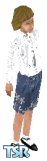 Sims 1 — Floral-Denim by Scott Olson — This is my second skin. This is a female child skin, with a denim skirt, and white