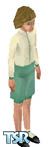 Sims 1 — School Clothes by Miriah — The picture shows this shirt and shorts, but it is like the "nerd" shirt