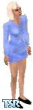 Sims 1 — Mary by Eric Hammer — Mary is wearing a simple blue minidress. Would be a good starting point for accessorizing