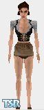 Sims 1 — Warrior by Michael Bencomo — This is a Variation on the Raven skin. Now she has a skirt and chainmail. This skin
