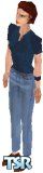 Sims 1 — Andrea by Riscia — Just a simple skin, jeans and a dark blue t-shirt.