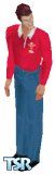 Sims 1 — Brian by Andrew Goldsworthy — A Sim wearing the most famous shirt in Wales.
